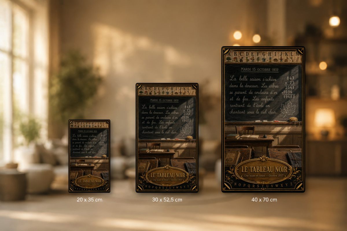 Plaques - décors mêlés #5, Le Tableau Noir