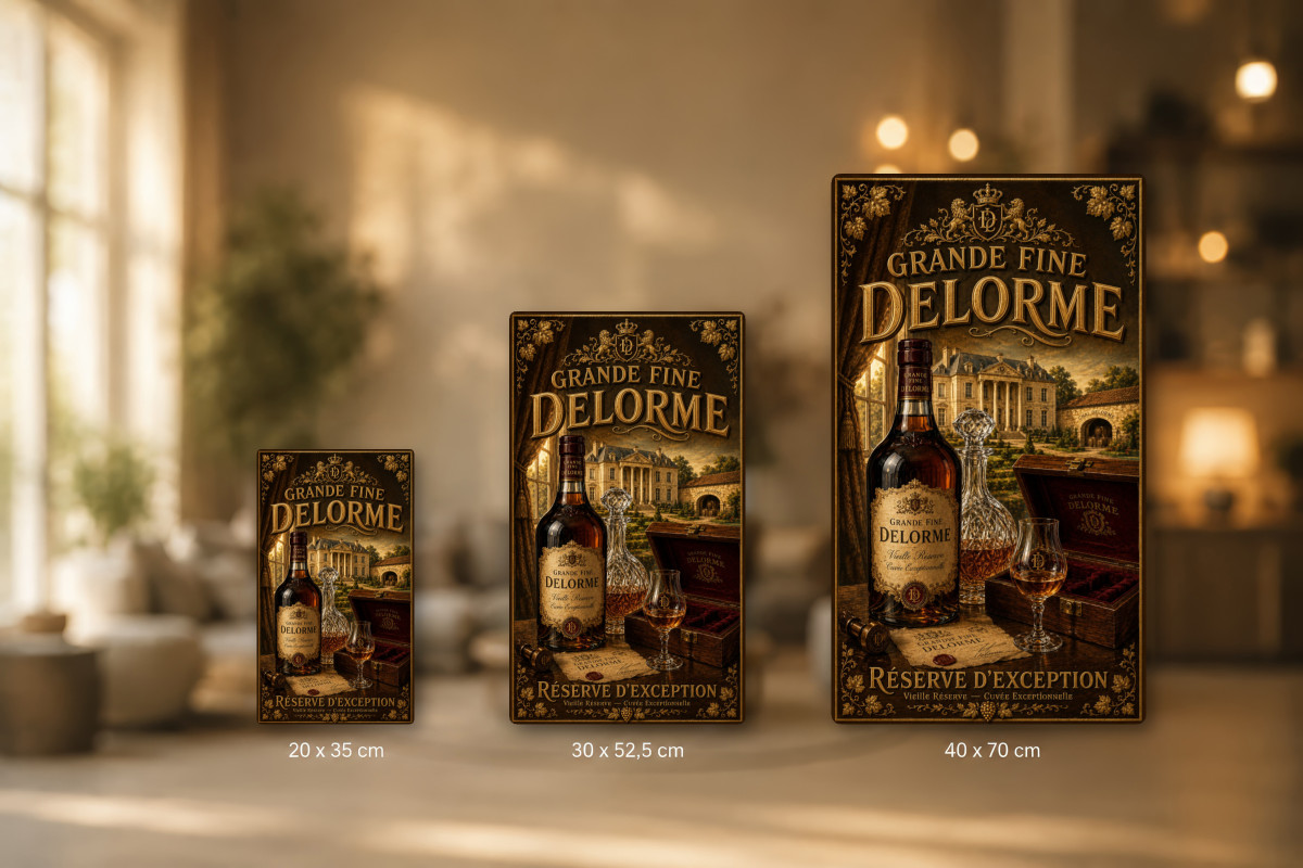 Plaques - décors mêlés #6, Affiche vintage apéritif - Grande Fine Delorme - Réserve d'Exception