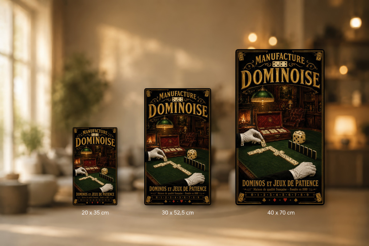 Plaques - décors mêlés #6, Affiche vintage jouets anciens - Manufacture Dominoise