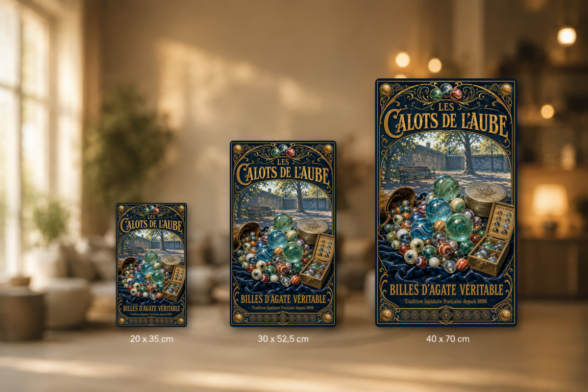 Plaques - décors mêlés #6, Affiche vintage jouets anciens - Les Calots de l’Aube