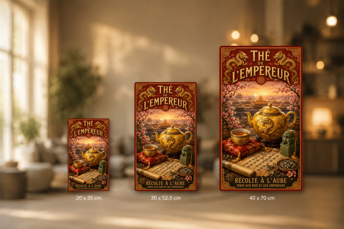 Plaques - décors mêlés #6, Affiche vintage thé - Thé de l’Empereur