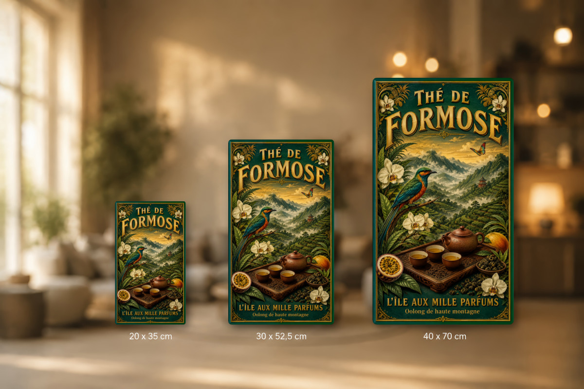 Plaques - décors mêlés #6, Affiche vintage thé - Thé de Formose
