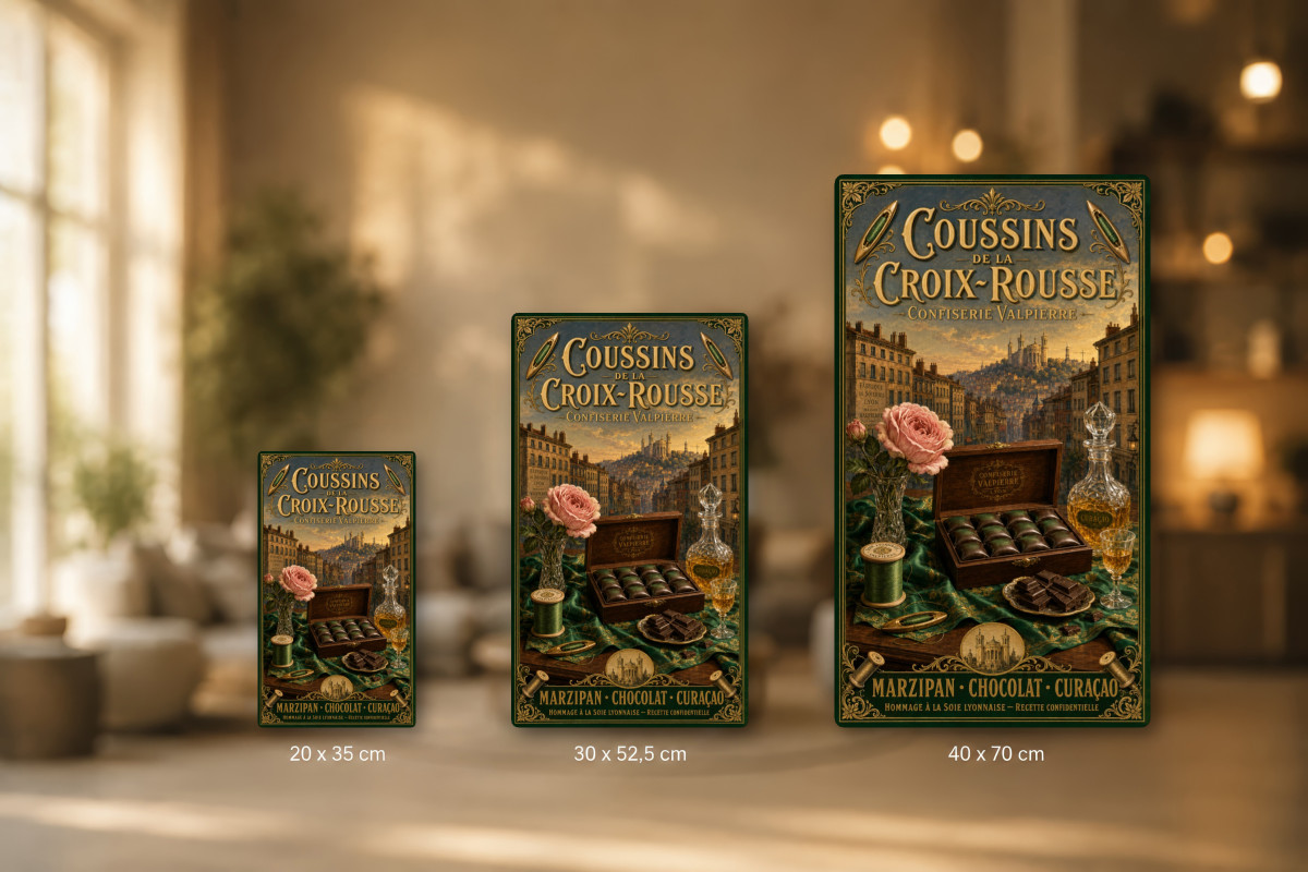 Plaques - décors mêlés #8, Coussins de la Croix-Rousse - Confiserie Valpierre
