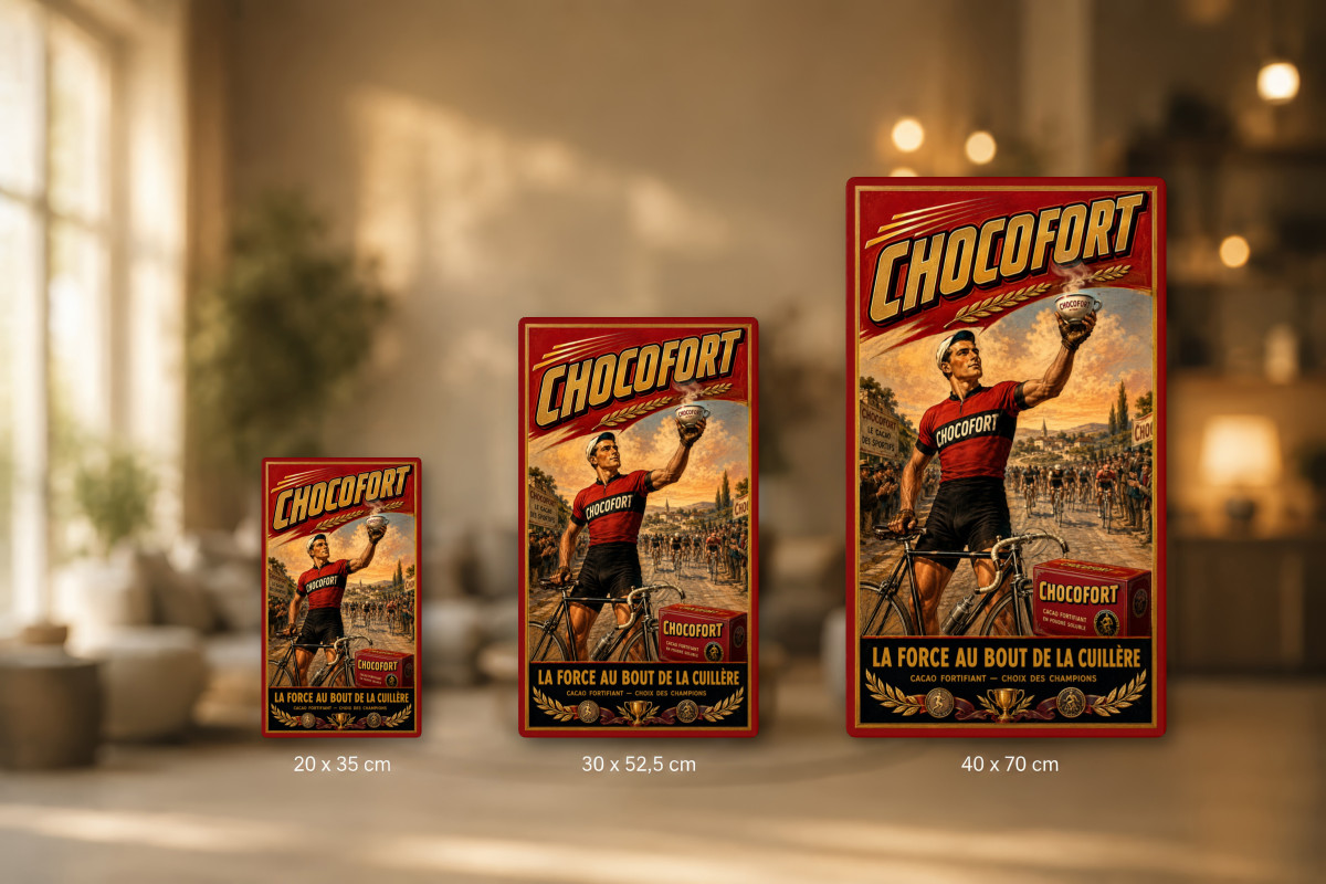 Plaques - décors mêlés #9, Affiche vintage chocolat - Chocofort