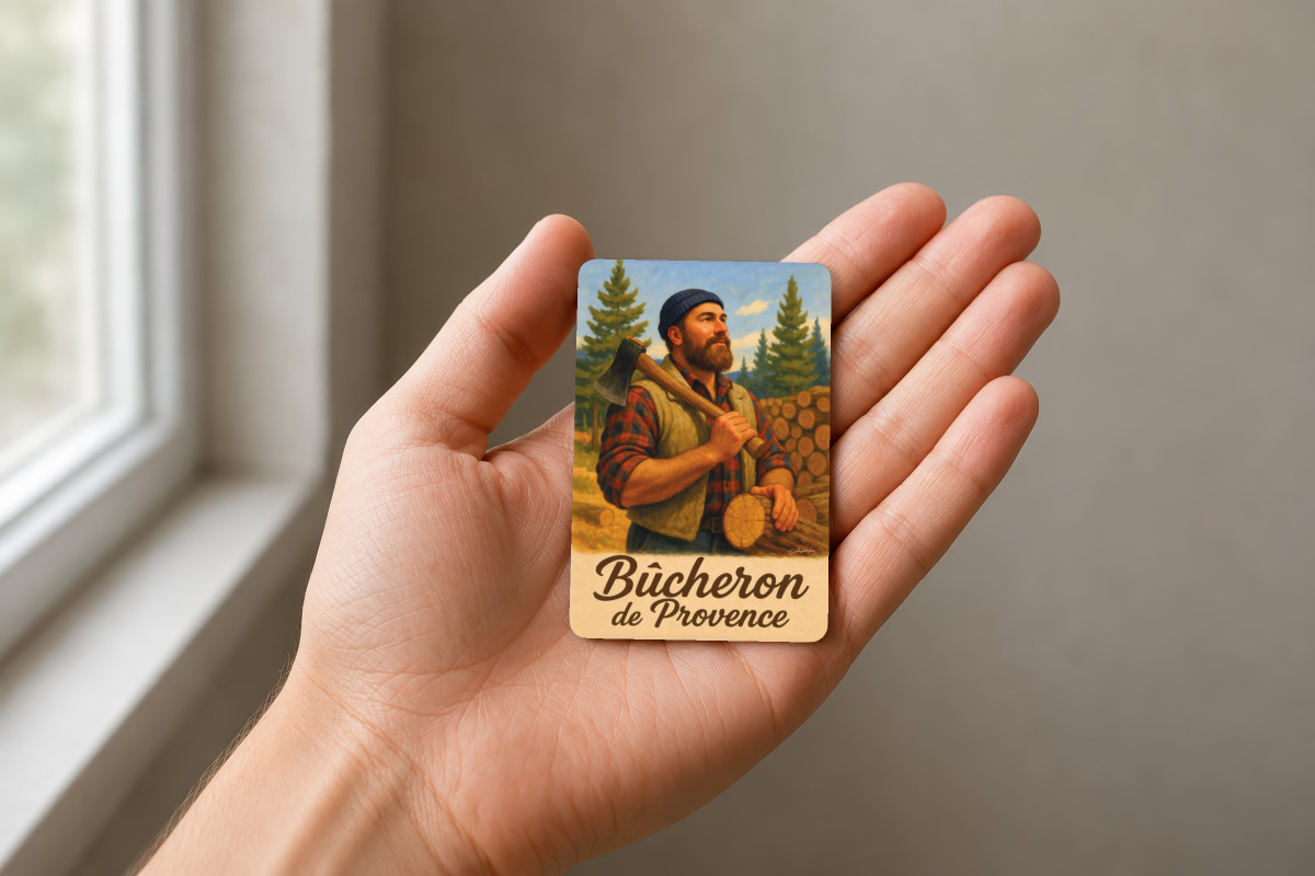 Mockup magnet 11 — Magnet Bûcheron de Provence