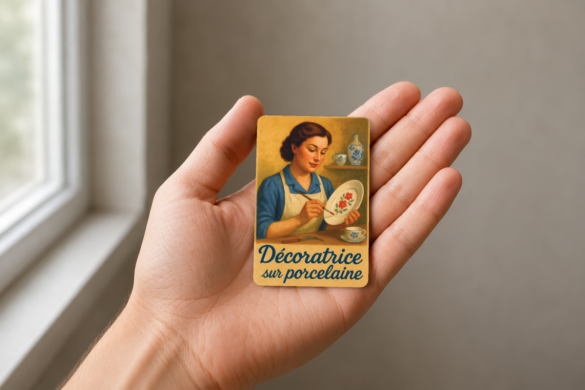 Mockup magnet 11 — Magnet Décoratrice sur porcelaine