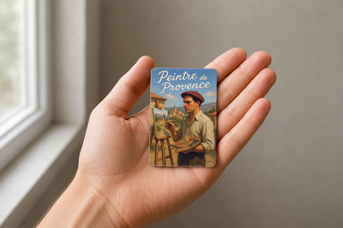 Mockup magnet 11 — Magnet Peintre de Provence – L’œil et la main