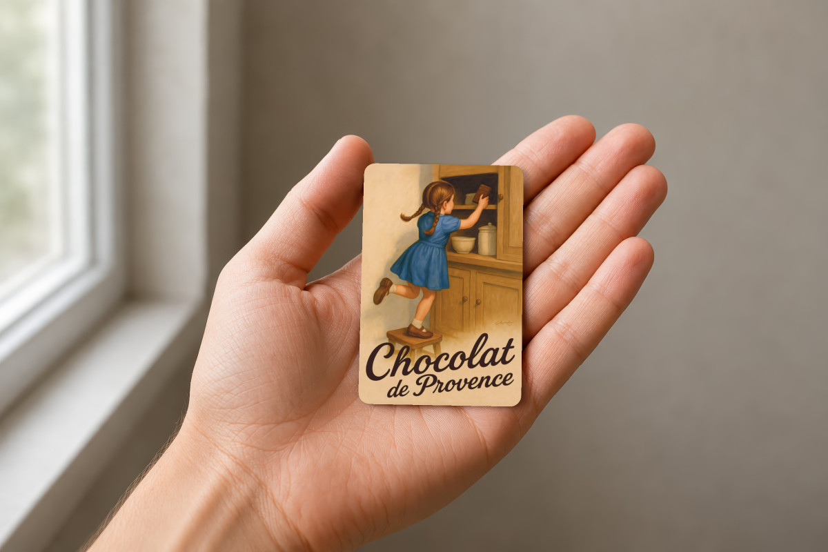 Mockup magnet 11 — Magnet Chocolat de Provence – Le trésor du placard