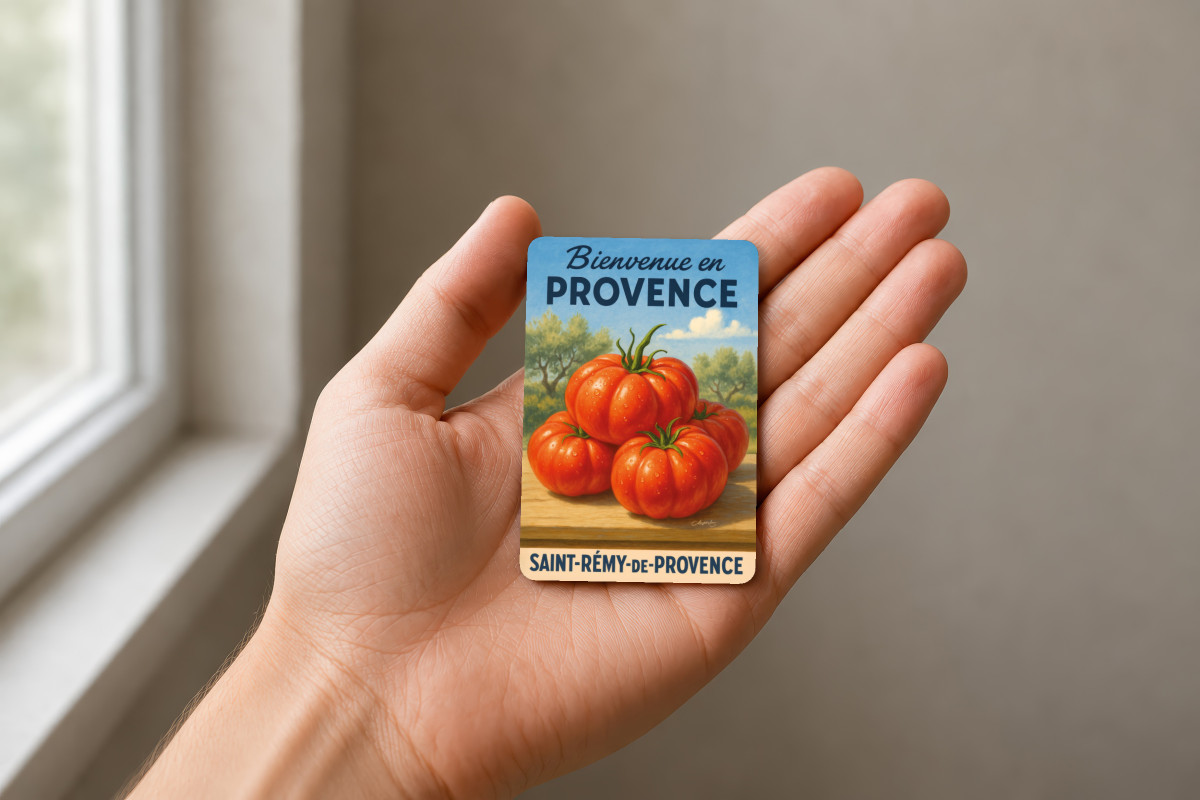 Mockup magnet 11 — Magnet Trésor d’été – Tomate de Provence