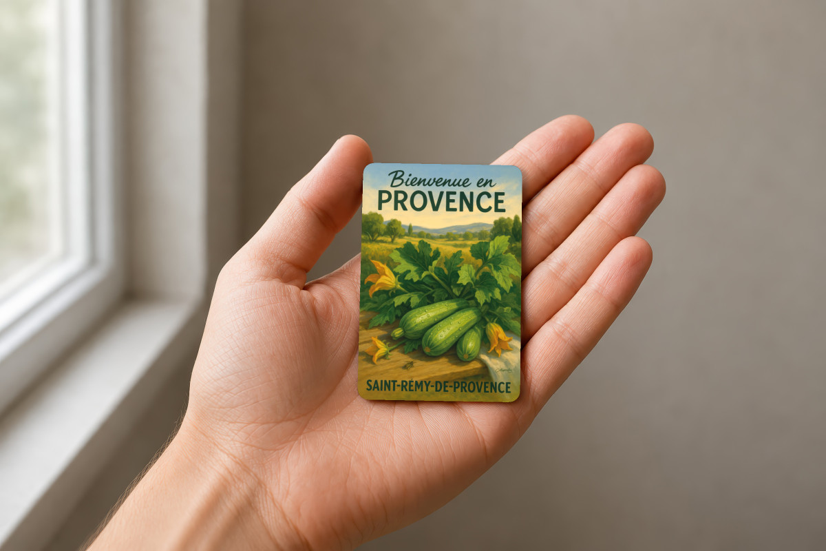 Mockup magnet 11 — Magnet Courgettes de Provence – Fraîcheur du Jardin