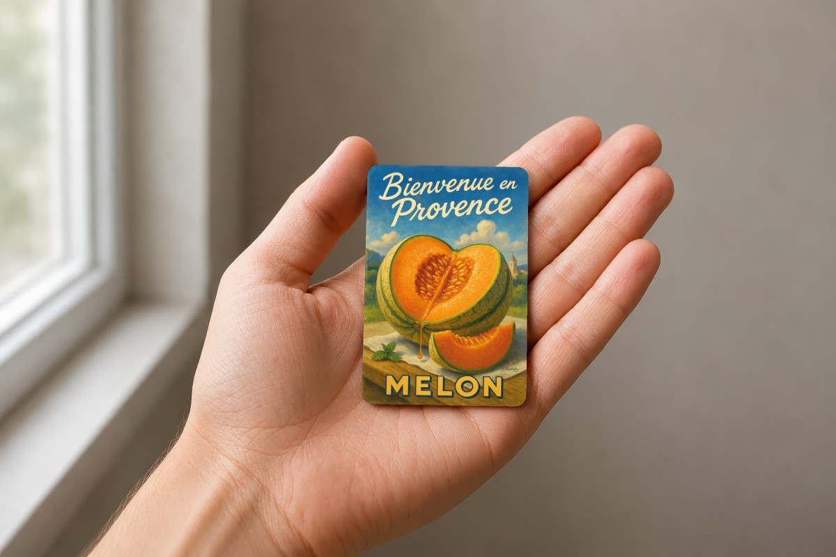 Mockup magnet 11 — Magnet Melon de Provence – Le Goût du Soleil