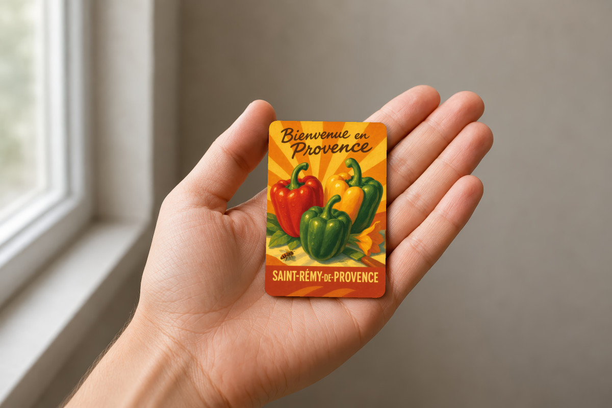 Mockup magnet 11 — Magnet Poivrons de Provence – Couleurs du Midi