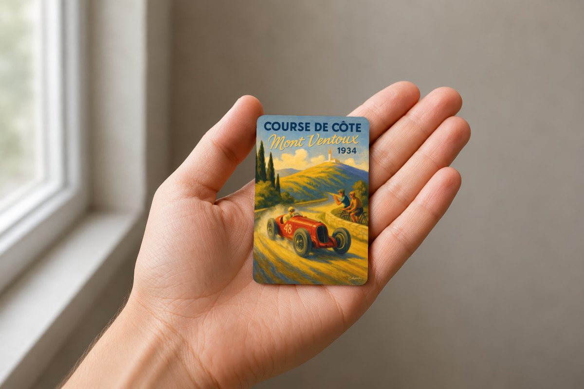 Mockup magnet 11 — Magnet Course Côte Mont Ventoux 1934