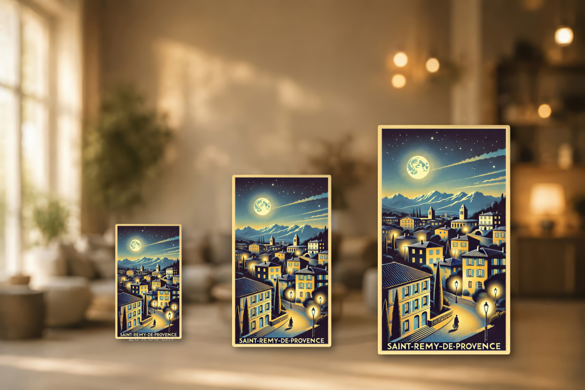 Collection 40x60 — Saint-Rémy-de-Provence : Clair de Lune sur la Vieille Ville