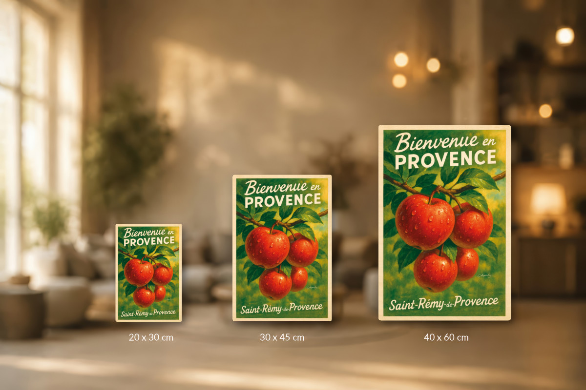 Collection 40x60 — Pommes d’automne – Rouge des vergers provençaux