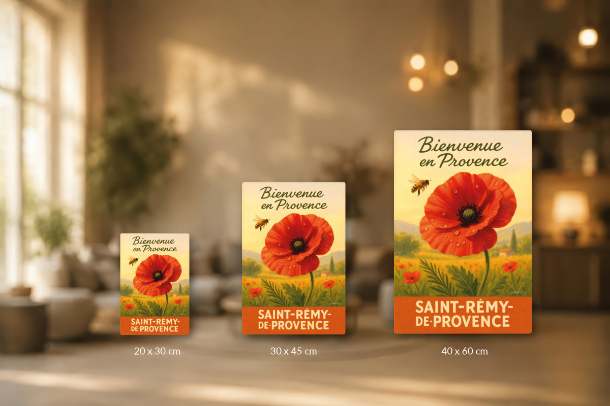 Collection 40x60 — Matin rouge – Coquelicot en Provence