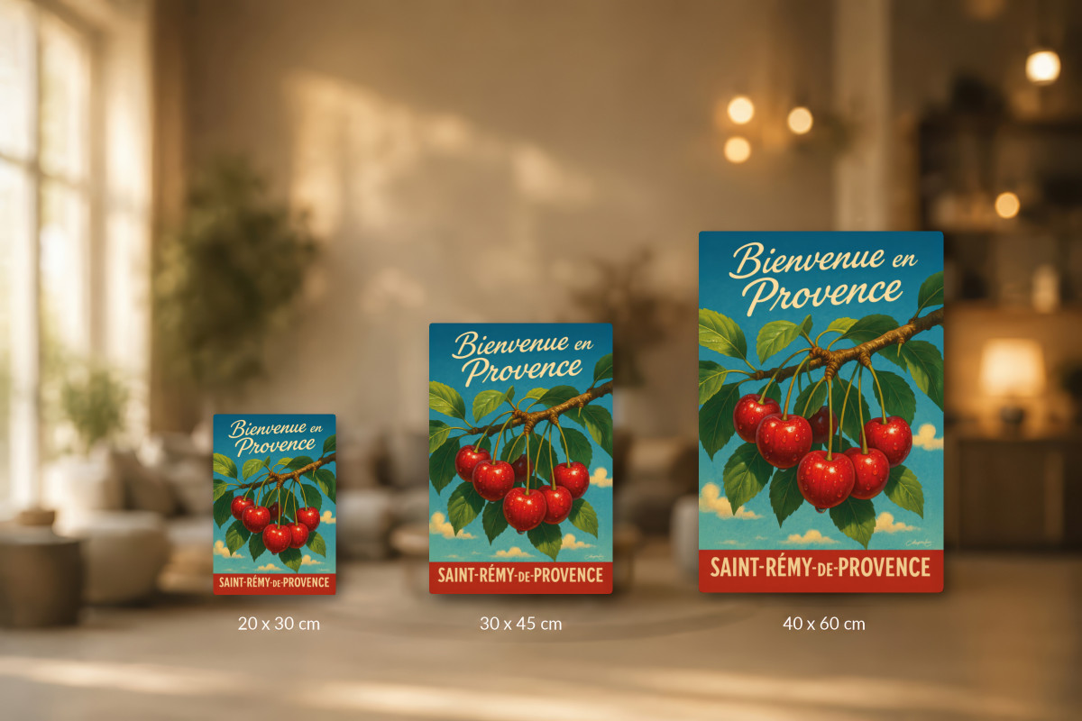 Collection 40x60 — Rouge éclat – Cerises de Provence au soleil