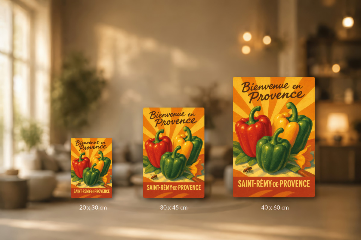 Collection 40x60 — Poivrons de Provence – Couleurs du Midi