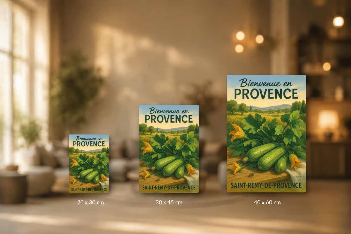 Collection 40x60 — Courgettes de Provence – Fraîcheur du Jardin