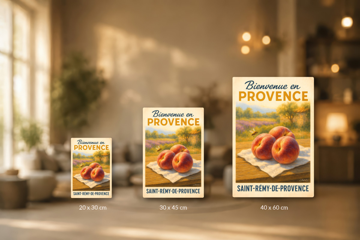 Collection 40x60 — Pêches de Provence – Douceur d’Été