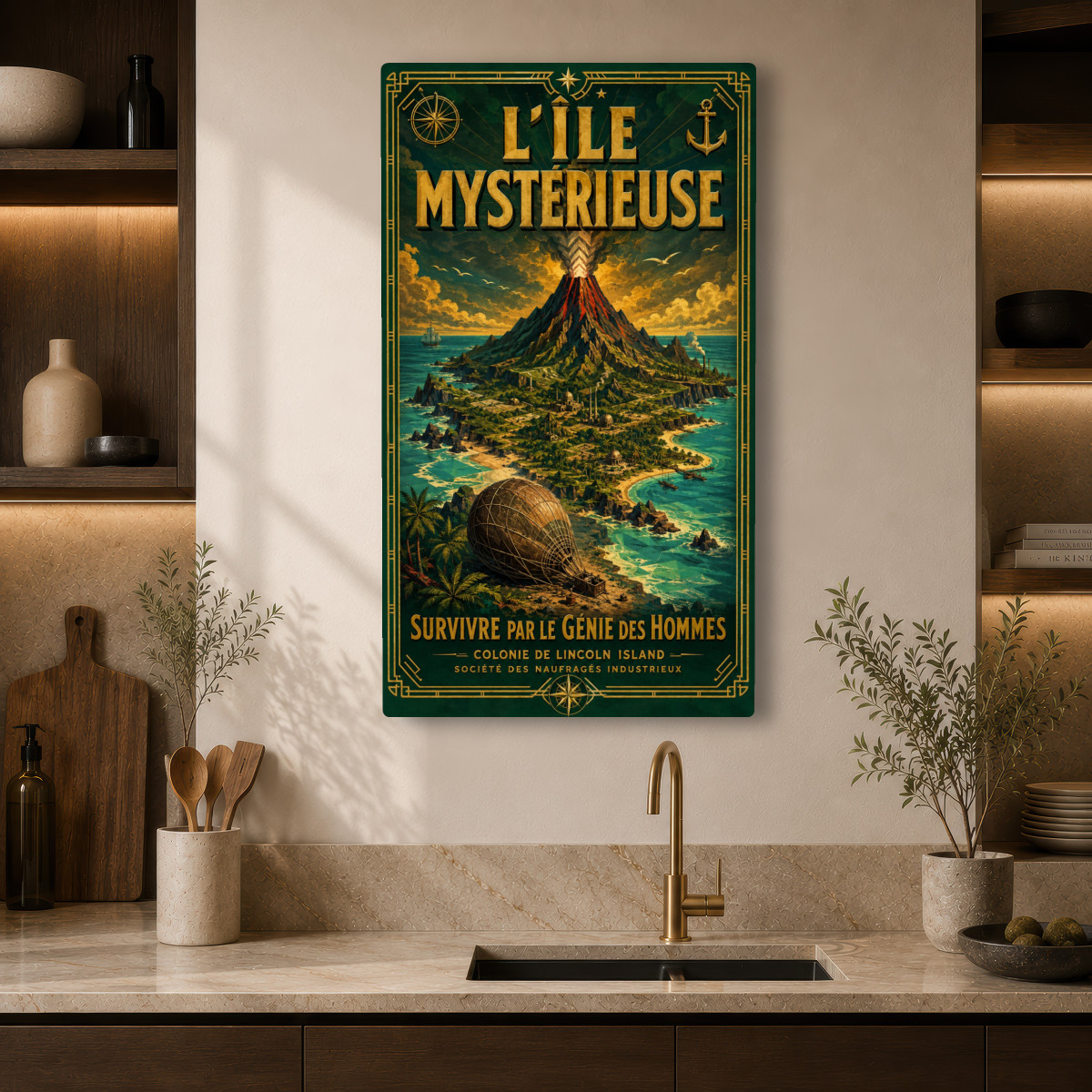L'Île Mystérieuse — mise en situation