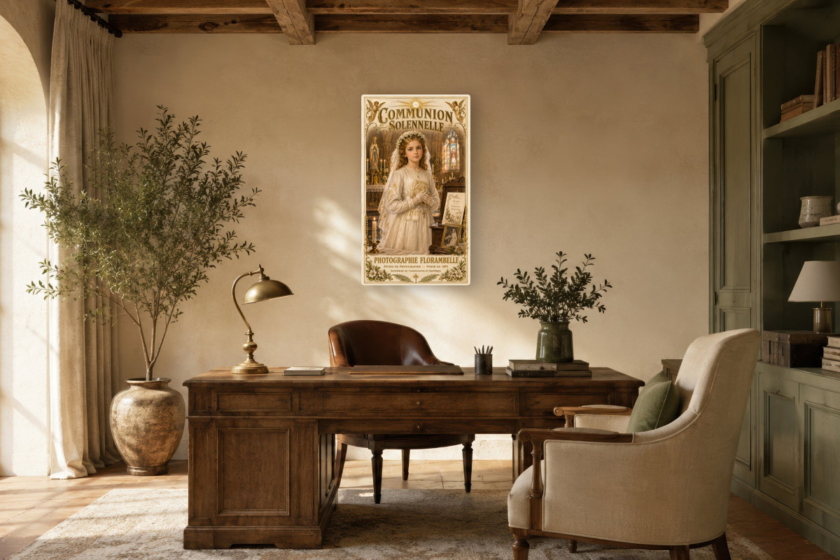 V01-06, Affiche vintage enfance - Communion Solennelle