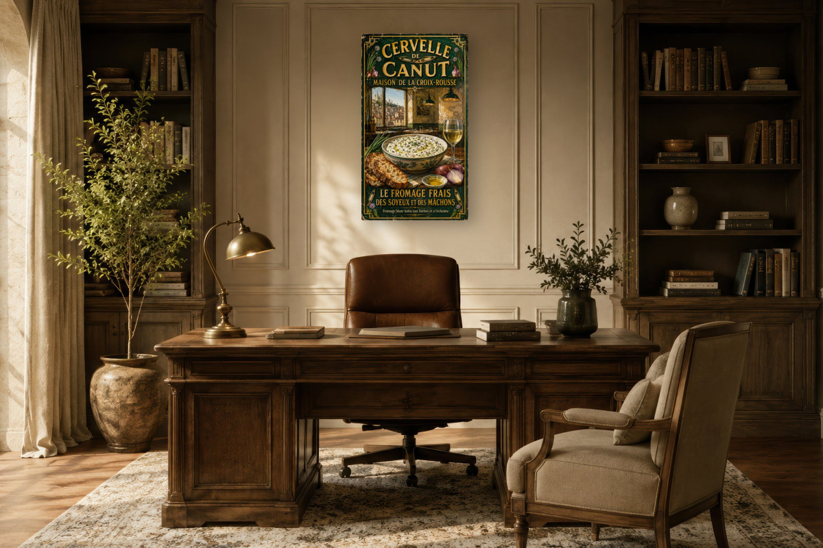 V01-09, Affiche vintage Lyon - Cervelle de Canut - Maison de la Croix-Rousse
