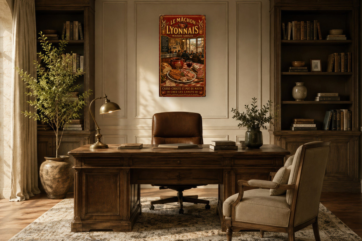 V01-09, Affiche vintage Lyon - Le Mâchon Lyonnais - Maison Grôlée