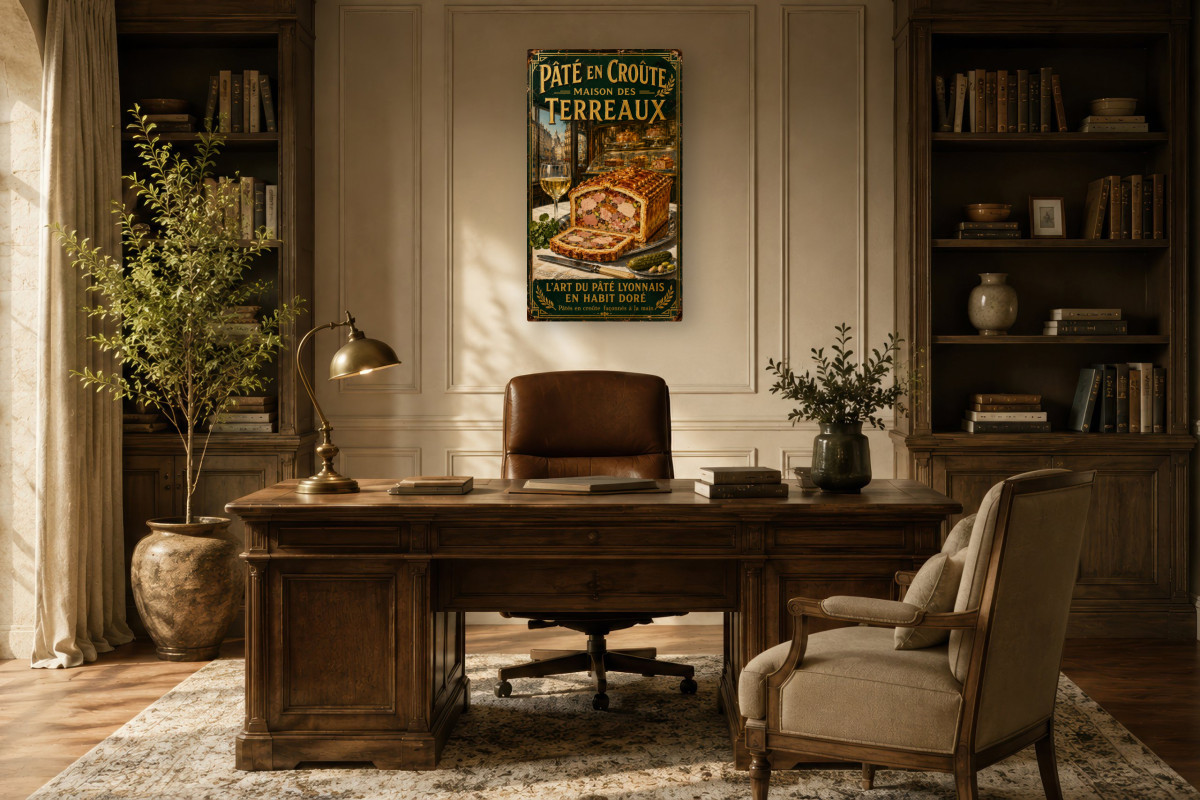 V01-09, Affiche vintage Lyon - Pâté en Croûte - Maison des Terreaux