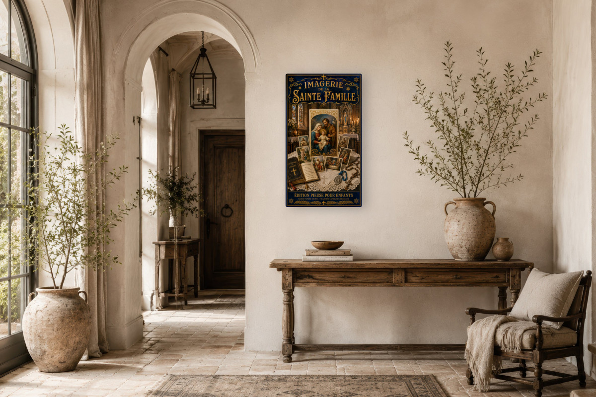 V01-15, Affiche vintage imagerie ancienne - Imagerie de la Sainte Famille