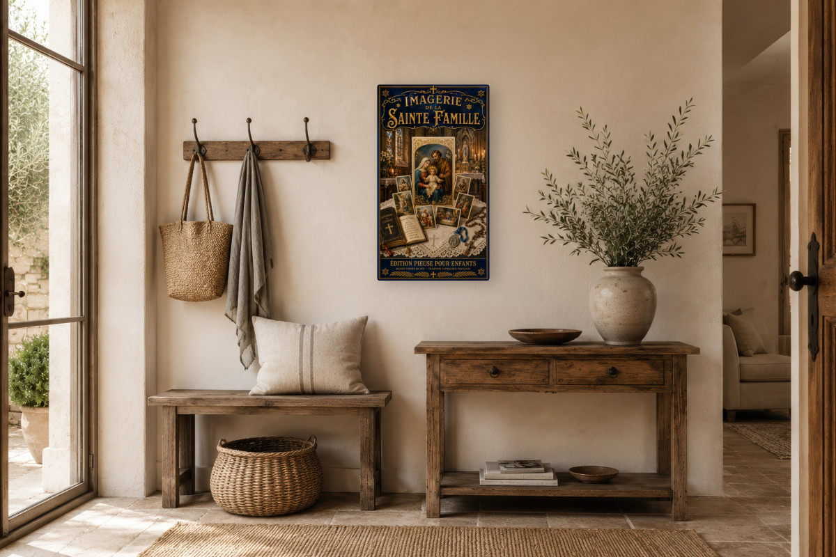 V01-21, Affiche vintage imagerie ancienne - Imagerie de la Sainte Famille
