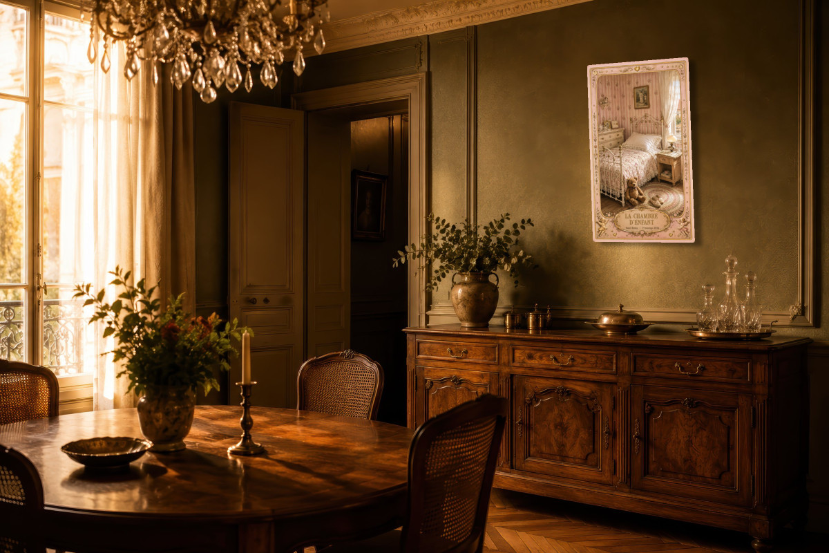 V02-04, Affiche vintage enfance - La Chambre d’Enfant