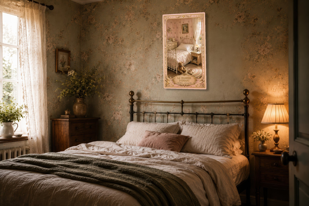 V02-16, Affiche vintage enfance - La Chambre d’Enfant