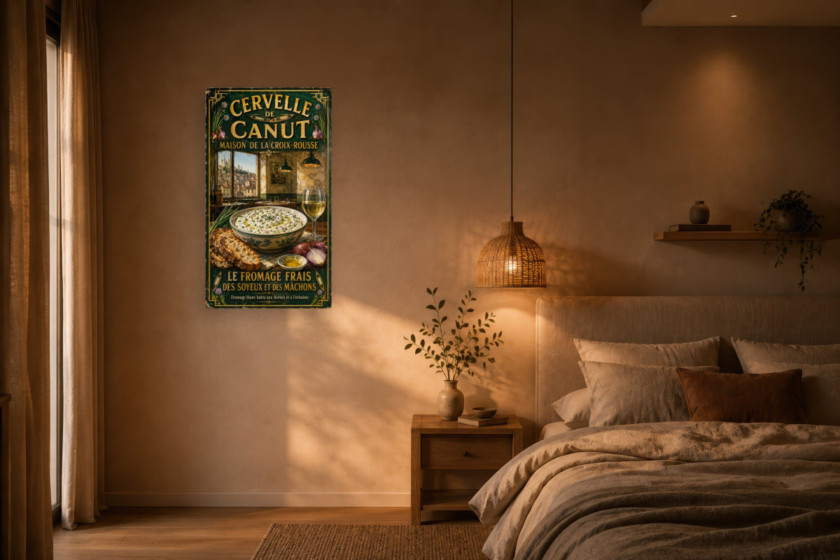 V02-17, Affiche vintage Lyon - Cervelle de Canut - Maison de la Croix-Rousse