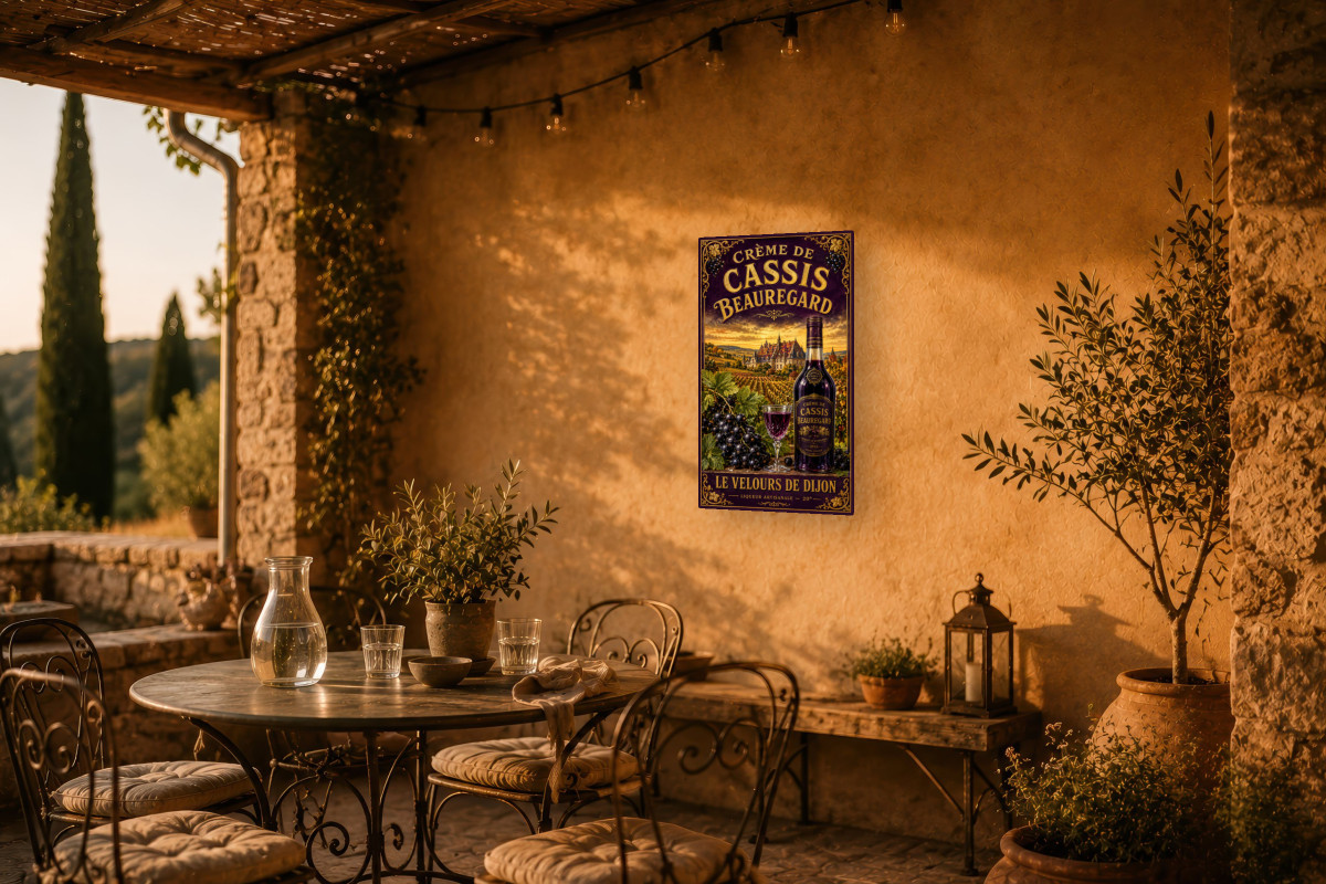 V02-24 — Crème de Cassis Beauregard — Le Velours de Dijon