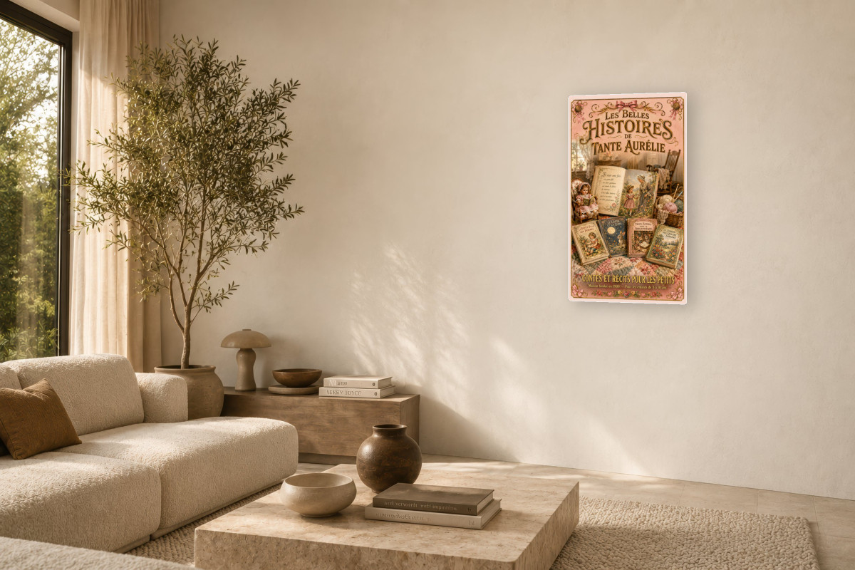 V03-02, Affiche vintage imagerie ancienne - Les Belles Histoires de Tante Aurélie