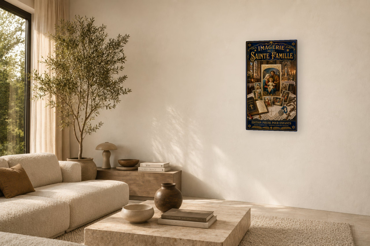 V03-02, Affiche vintage imagerie ancienne - Imagerie de la Sainte Famille