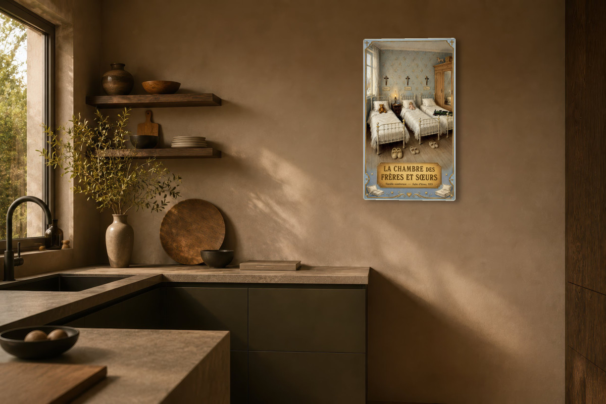 V03-07, Affiche vintage enfance - La Chambre des Frères et Sœurs