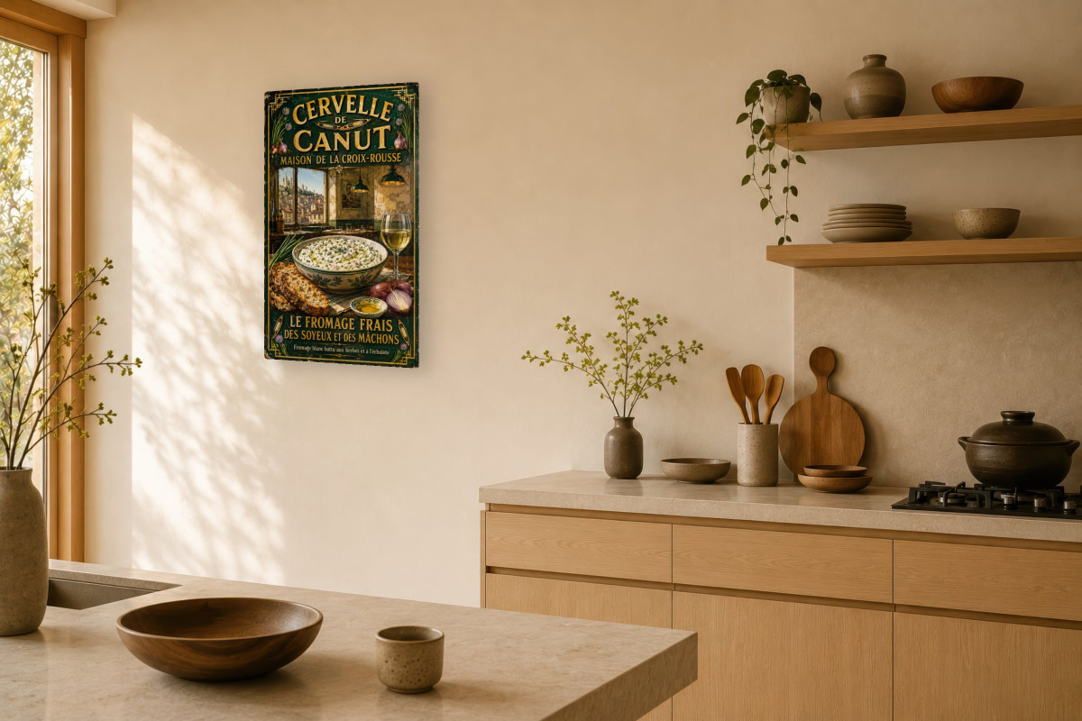 V03-08, Affiche vintage Lyon - Cervelle de Canut - Maison de la Croix-Rousse