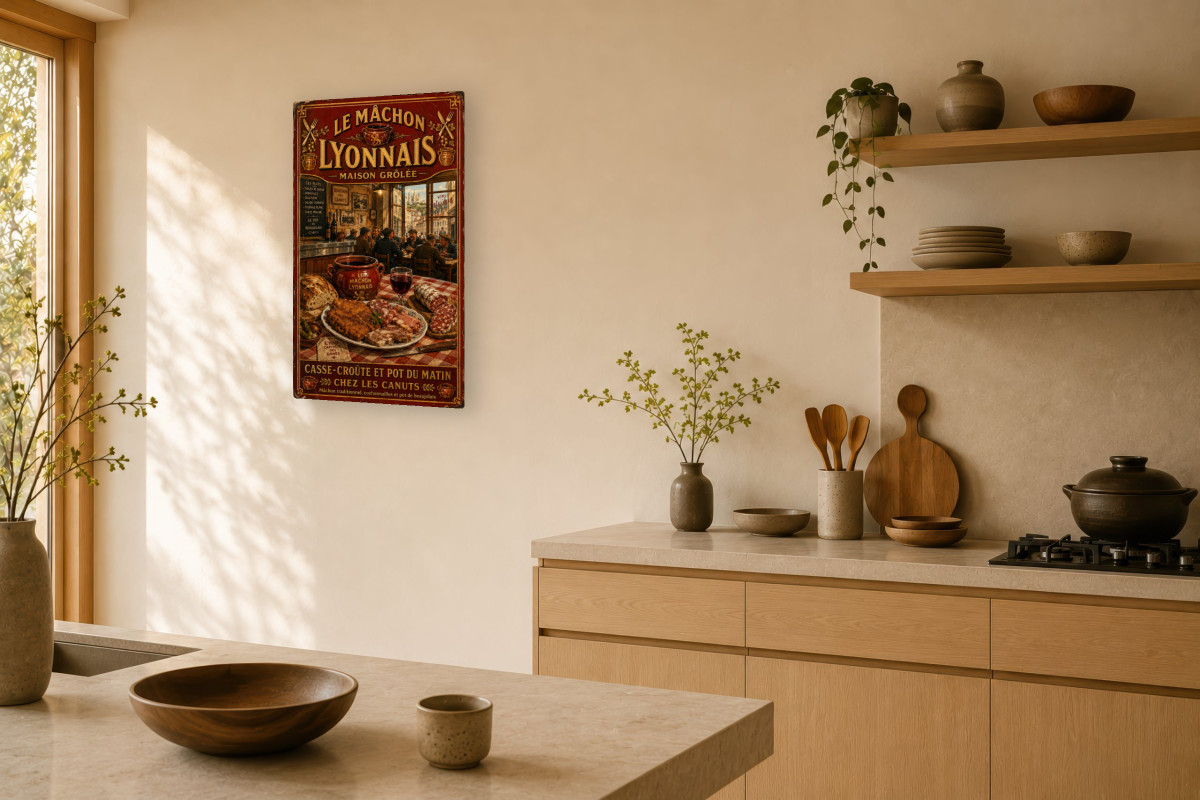 V03-08, Affiche vintage Lyon - Le Mâchon Lyonnais - Maison Grôlée