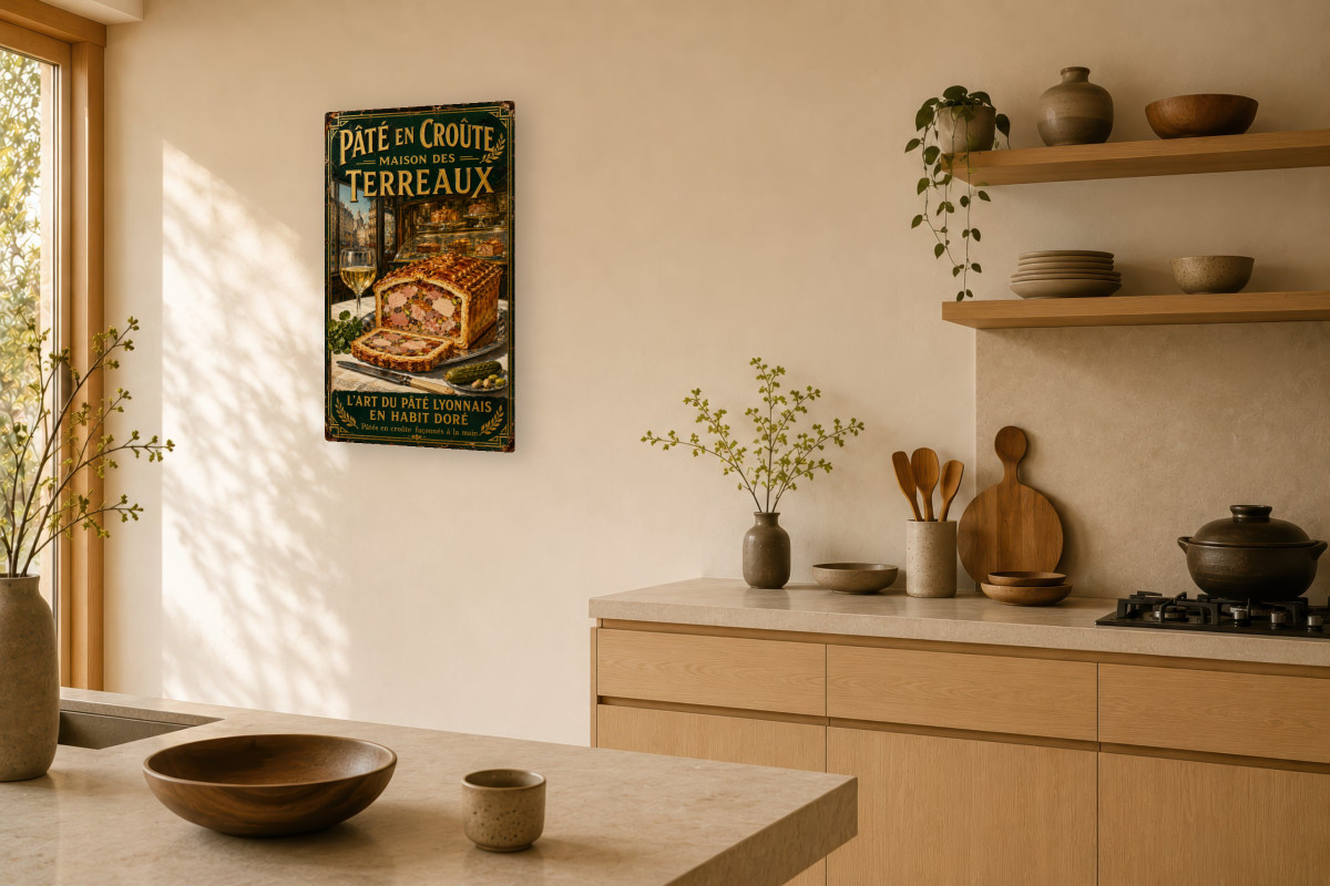 V03-08, Affiche vintage Lyon - Pâté en Croûte - Maison des Terreaux