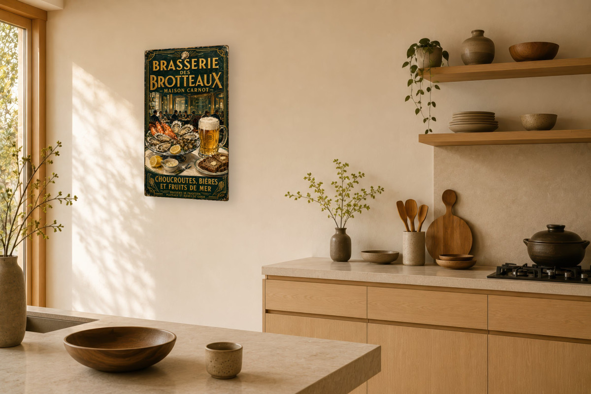 V03-08, Affiche vintage Lyon - Brasserie des Brotteaux - Maison Carnot