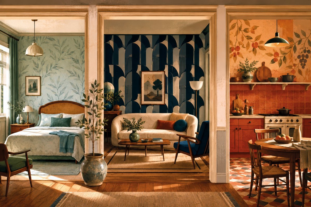 Quel papier peint pour quelle pièce ? chambre, salon, cuisine