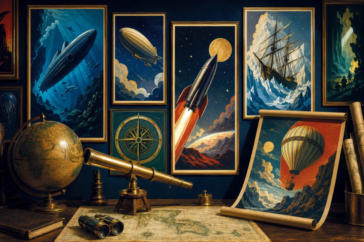 Jules Verne : les Voyages Extraordinaires en affiches