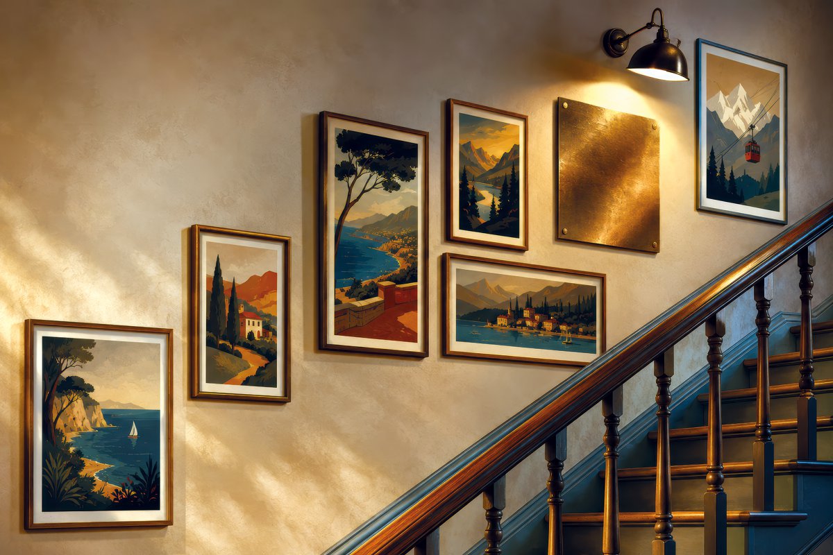 La cage d'escalier : l'art de sublimer un mur oublié