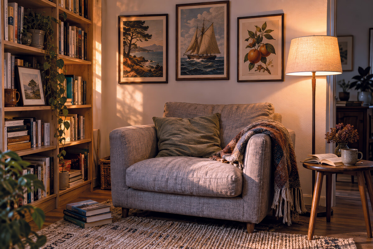 Le coin lecture : le mur qui donne envie de s’asseoir