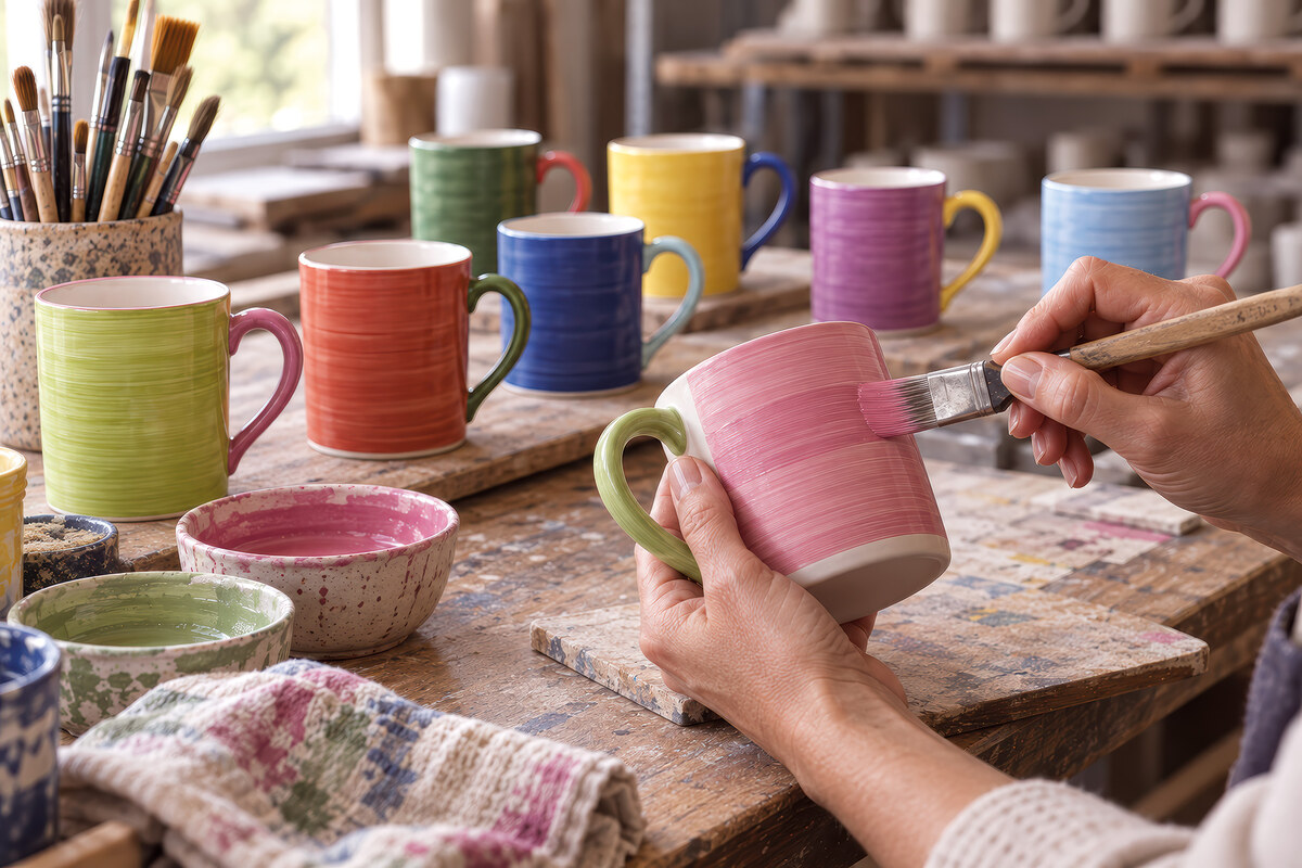 Barbaste, 1947 : les mains qui peignent onze de nos mugs
