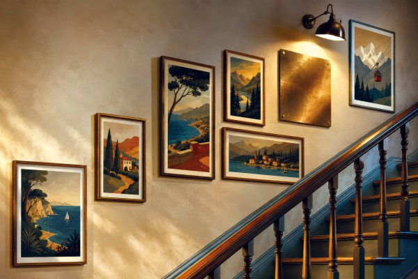 La cage d'escalier : l'art de sublimer un mur oublié
