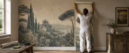 Pose d'une fresque panoramique — savoir-faire Manufacture Arssans