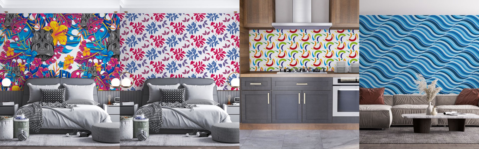 Papier peint Bleu — Manufacture Arssans